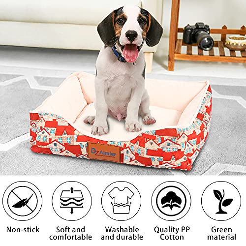 Sofá para Perro,rellena de Fibra Hueca,Cama para Perros y Gatos Super Suave Cómoda,Cama Perros pequeños Lavable a Máquina Cubiertas Extraíbles 50*60*18cm