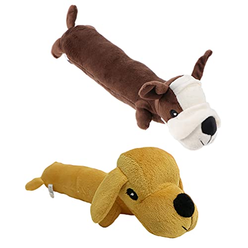 STOBOK 2 Piezas de Juguete para Perros Mordedor Juguete para Masticar Mascota Perro Salchicha Juguetes de Peluche Cortos Molienda de Juguetes Moler Juguete para Mascotas