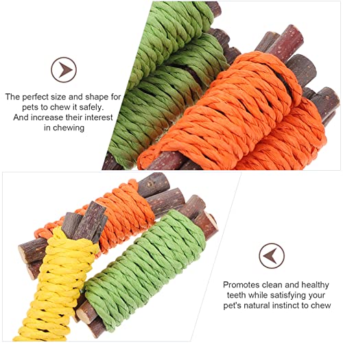 STOBOK 3 Conjuntos de Juguetes de Masticación de Conejo Bunny Chew Juguetes para Los Dientes Pequeños Animales Mujer Molar Juguetes para Juguetes DE Salud Dental para COPBITS Chinchillas