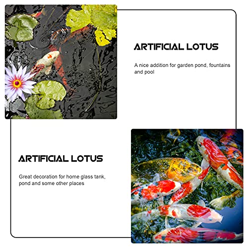 Suministros para animales, 6 unidades simuladas, decoración de loto, decoración de lirio de neufón, decoración de piscina, color mixto