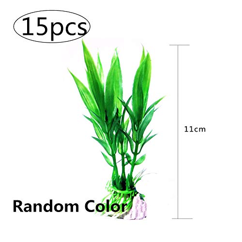 Sunfauo Plantas Naturales para Acuarios Plantas Acuario Acuario Plantas Artificiales Las Plantas para Acuario Planta de Agua de 15pcs