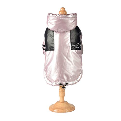 SYT-MD Ropa para Perros, Pequeña Chaqueta descendente Impermeable Mediano tamaño pequeño Perro Invierno cálido Perro Ropa con Capucha Abrigo Ropa for Mascotas Chaqueta (Color : Rosado, Size : M)