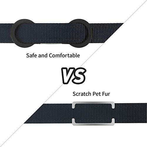 TagME 2 Paquete Etiquetas de Identificación de Acero Inoxidable Para Perros y Gatos / Placa de Identificación Silenciosa Grabada con Nombre y Número de Teléfono, Negro, XL