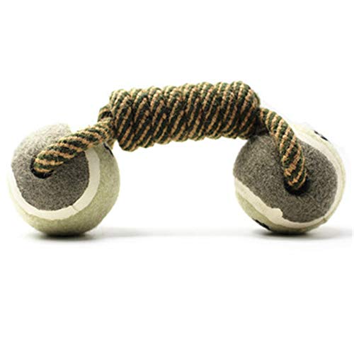 Termino Alivie El Aburrimiento Y El Estrés del Juguete para Mascotas, Cuerda De Algodón Tenis Dumbbell Knot Dog Toy