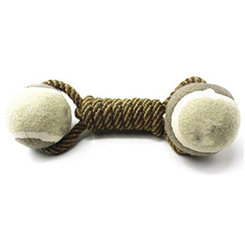 Termino Alivie El Aburrimiento Y El Estrés del Juguete para Mascotas, Cuerda De Algodón Tenis Dumbbell Knot Dog Toy