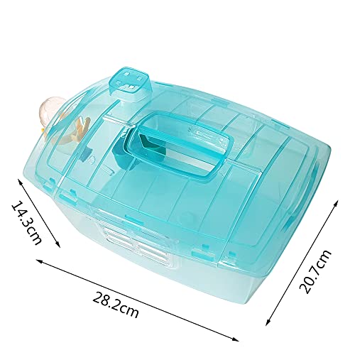Transportador para Hámster Roborowski transportin para Hamster rodeadores 14.3*28.2*20.7cm pequeña Bebedero comedero (S129)