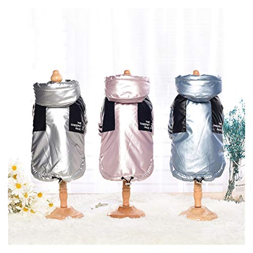 TTCI-RR Ropa Mascotas Pequeña chaqueta descendente impermeable mediano tamaño pequeño perro invierno cálido perro ropa con capucha abrigo ropa for mascotas (Color : GRAY, Size : XL)