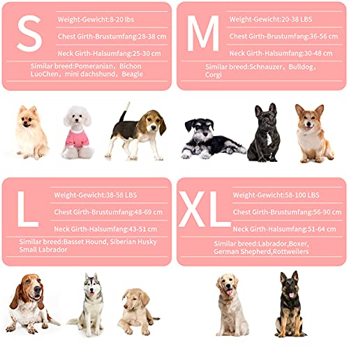 TT.WALK Chaleco calmante para Perros,Abrigo para aliviar la ansiedad,Chaqueta para Perros Anti-ansiedad,Chaleco calmante para Perros pequeños(Rosa,S)