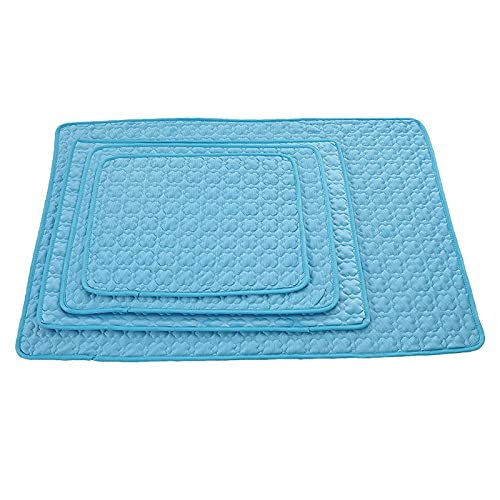UKKO Manta para Mascotas Summer Transpirable Mat Puppy Camas De Enfriamiento Medio Manta Manta Manta Cojín Grande Mascota Fresca Pad Silk Pads-Brown,XXL 150X100Cm