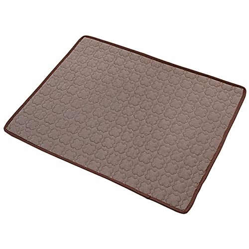 UKKO Manta para Mascotas Summer Transpirable Mat Puppy Camas De Enfriamiento Medio Manta Manta Manta Cojín Grande Mascota Fresca Pad Silk Pads-Brown,XXL 150X100Cm