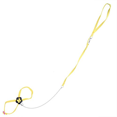 【Venta del día de la Madre】 AMONIDA Arnés de pájaro Ajustable, arnés de pájaro de Entrenamiento Arnés de pájaro Ajustable para Mascota para Loro para Jugar para Entrenamiento al Aire Libre(Yellow)