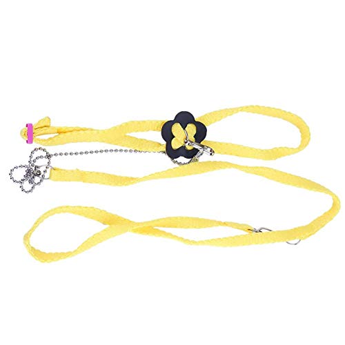 【Venta del día de la Madre】 AMONIDA Arnés de pájaro Ajustable, arnés de pájaro de Entrenamiento Arnés de pájaro Ajustable para Mascota para Loro para Jugar para Entrenamiento al Aire Libre(Yellow)