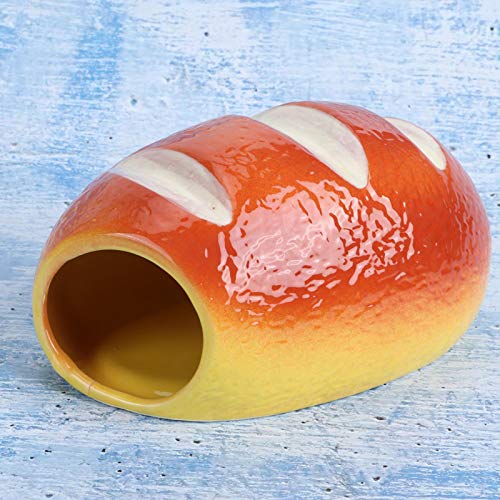 Venta Loca Casa de Chinchilla, casa de cerámica de Forma única para Mascotas, Forma de Pan para hámster de Chinchilla(Small)