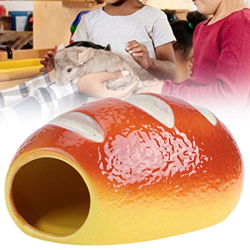 Venta Loca Casa de Chinchilla, casa de cerámica de Forma única para Mascotas, Forma de Pan para hámster de Chinchilla(Small)