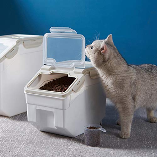 VILLCASE Contenedor de Alimentos para Perros Dispensadores de Cereales para Mascotas Recipiente Hermético para Almacenamiento de Alimentos para Gatos Cubo de Sellado para Gatos Perro