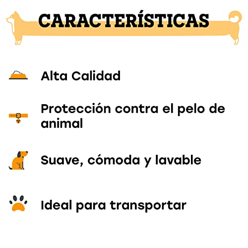 vitazoo Manta térmica para Perro, Gris, Acolchada y Aislante, Lado Inferior Antideslizante, 70 cm x 100 cm - Cama para Perro, Manta para Gato, Asiento para Mascotas
