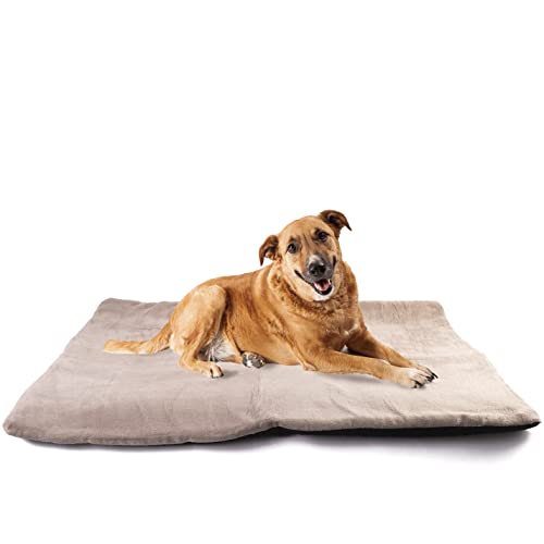 vitazoo Manta térmica para Perro, Gris, Acolchada y Aislante, Lado Inferior Antideslizante, 70 cm x 100 cm - Cama para Perro, Manta para Gato, Asiento para Mascotas