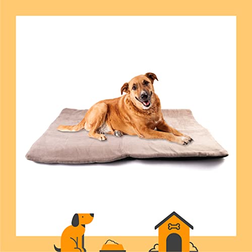 vitazoo Manta térmica para Perro, Gris, Acolchada y Aislante, Lado Inferior Antideslizante, 70 cm x 100 cm - Cama para Perro, Manta para Gato, Asiento para Mascotas