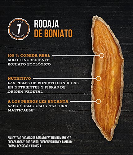 Wholesome Pride Sweet Potato Chews - Recompensas de boniato para perros - Naturales y saludables - Veganas, sin gluten y sin cereales - Producto de EE.UU. - 227 g