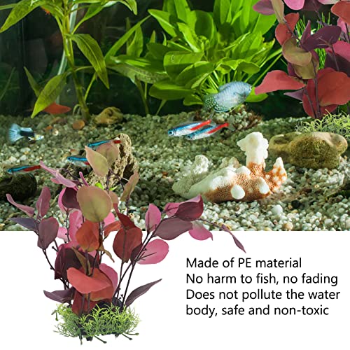 WinmetEuro Decoraciones de Plástico para Peceras, Plantas Acuáticas Artificiales Ornamentales Sanitarias No Tóxicas Vívidas para Acuarios de Oficina para el Hogar