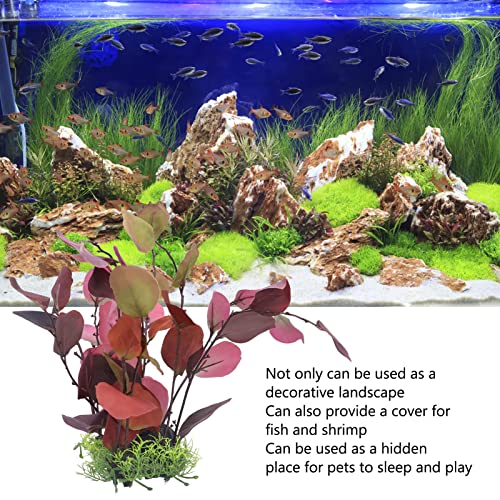 WinmetEuro Decoraciones de Plástico para Peceras, Plantas Acuáticas Artificiales Ornamentales Sanitarias No Tóxicas Vívidas para Acuarios de Oficina para el Hogar