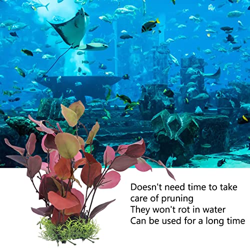 WinmetEuro Decoraciones de Plástico para Peceras, Plantas Acuáticas Artificiales Ornamentales Sanitarias No Tóxicas Vívidas para Acuarios de Oficina para el Hogar