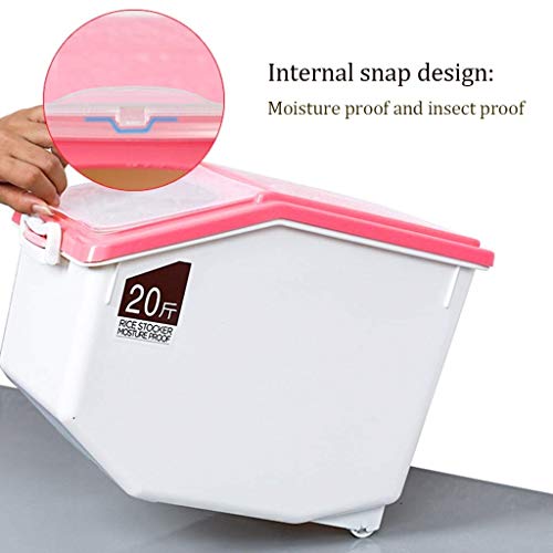 WJMLS Contenedor de Comida Seca Cereal Grande Almacenaje Mascotas Perro Gato Dispensador Caja de Almacenamiento Armario de Cocina Organizadores (Color : Green)