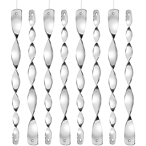 WLYZKXSH Espirales Reflectantes Varillas Reflectantes Repelente de Aves para Jardín Repelentes de Pájaros Varilla en Espiral Espantapájaros Reflectante 8 Piezas Ahuyentar Pájaros Decoración de Jardín