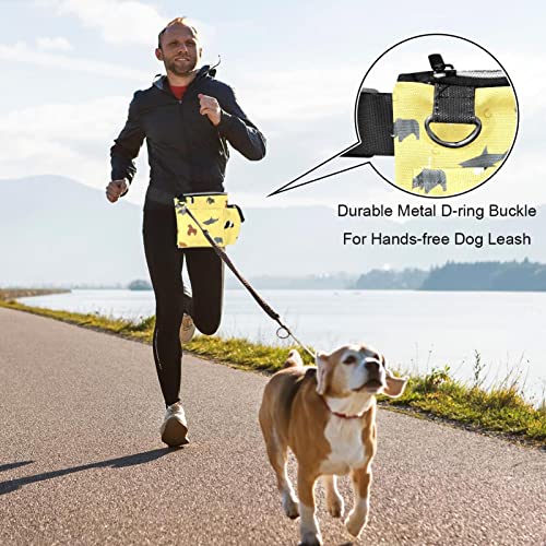 Wowakou Bolsa de entrenamiento para perros, bolsa de entrenamiento de animales de origami para mascotas, juguetes de kibble, riñonera para cachorros, caminar, correr, correr