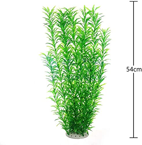 xingzhi Plantas de acuario grandes de plástico artificial para peceras, decoración de plantas de pecera, adornos seguros para todos los peces, 20 pulgadas de alto