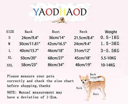 YAODHAOD Ropa de Perro de algodón de Color sólido Camisetas para Perros, Camisetas de algodón Suaves y Transpirables, Ropa para Perros pequeños, medianos, Gatos(XXL, Azul Claro + Verde Oscuro)
