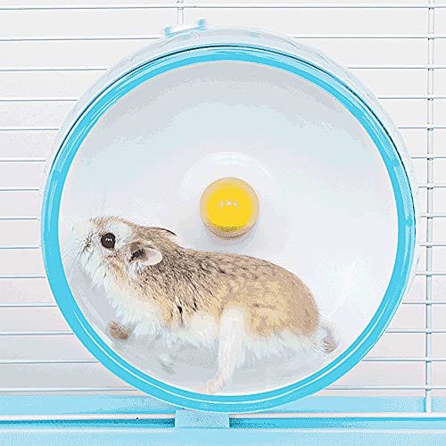 Yemiany Rueda Hamster silenciosa, Hámster Rueda de Correr Rueda Hámster Plástico, Robusto, Ligero, ecológico y Duradero, Adecuado para hámsters, jerbos, etc. 1 Pieza (17,5 cm)