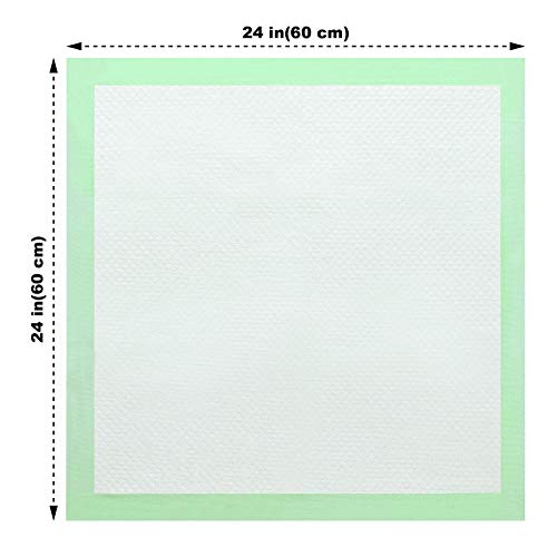 YORJA Empapadores Perros 50 unidades-60 x 60 cm Súper Absorbente Toallitas de Entrenamiento para Mascotas con Superficie de Malla Transpirable