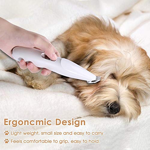 YOUTHINK Recortador de Pelo Eléctrico Portátil para Mascotas Recortador de Pata Carga USB de Poco Ruido Cortador de Pelo de Perro Gato Cortador de Pelo de Perro Herramienta de Aseo para Mascotas