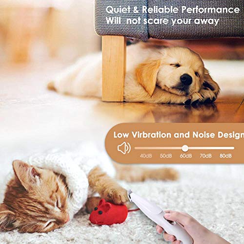 YOUTHINK Recortador de Pelo Eléctrico Portátil para Mascotas Recortador de Pata Carga USB de Poco Ruido Cortador de Pelo de Perro Gato Cortador de Pelo de Perro Herramienta de Aseo para Mascotas