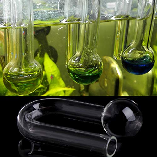 Yushu - Acuario Fish Tank Hang On CO2 Monitor, Hierba Cilindro Detector Checker Tester, Dióxido de Carbono CO2 Monitor, Vidrio Drop Ball Checker Tester, Fácil Mantenimiento
