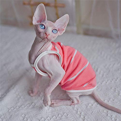 ZHIHAN Esfinge Ropa de Gato Camisola de Verano Vestido Delgado a Rayas, Color 1, XXL