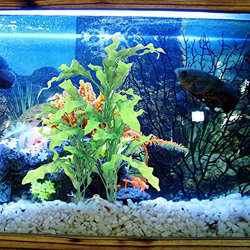 ZIEM Acuario Plantas Artificiales Plantas Artificiales de plástico Adornos Plantas de follaje Artificial Natural DIY Plantas restas para Acuario Decoración del Paisaje del Acuario