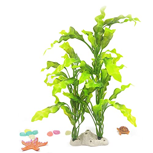 ZIEM Acuario Plantas Artificiales Plantas Artificiales de plástico Adornos Plantas de follaje Artificial Natural DIY Plantas restas para Acuario Decoración del Paisaje del Acuario