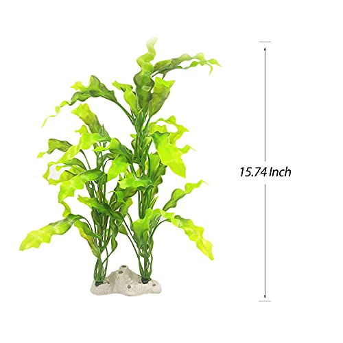 ZIEM Acuario Plantas Artificiales Plantas Artificiales de plástico Adornos Plantas de follaje Artificial Natural DIY Plantas restas para Acuario Decoración del Paisaje del Acuario