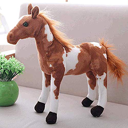 ZMDZA Peluche Animal de Peluche Caballo marrón Caballo de Vida Silvestre Potro Realista Animal de Peluche Pony Realista Juguete de Peluche Gran Regalo for niños Amigos (Color : A, Size : 30cm)