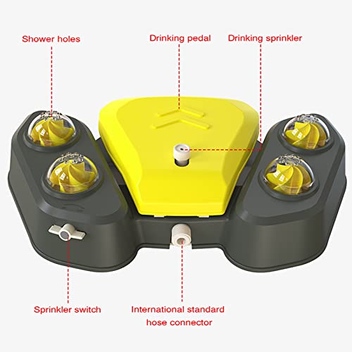 ZXYLYL Fuente de la Mascota, Fuente de baños para Perros Pedal de pie Dispensador automático de Agua para lotes pequeños Perros al Aire Libre,Azul