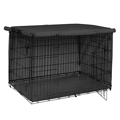 01 Cubierta De Polvo para Exteriores, Cubierta De Jaula De Perro A Prueba De Sol, Buena Ventilación, Cubierta De Jaula De Perro con Bolsa De Almacenamiento para El Hogar, Patio, Jardín, Jaulas(Negro)
