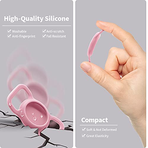 2 Piezas Funda Protectora para Airtag,LucBuy Soporte de Silicona para Mascotas para AirTags,GPS Que Rastrea la Cubierta Anti-perdida del Localizador del Bolso de Escuela del Collar del Gato del Perro