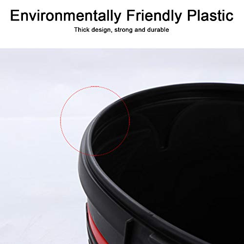 ACCLD Cesta De Almacenamiento con Cerradura Bastidor Delantero Y Trasero De Bicicleta Cesta De Plástico De Gran Capacidad,Rojo,Rear Frame