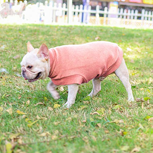 AIWOKE - Chaqueta cortavientos para perros y perros, suave, cálido, para perros pequeños, medianos y gatos, talla L, contorno del pecho 53 cm, color rosa