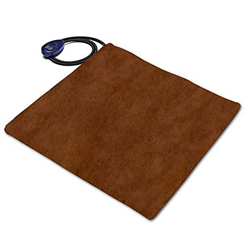 Almohadilla calefactora para mascotas, gato Calentador eléctrico Gatito/cachorro Calentador grande Colchón Impermeable Adecuado para gatos y perros para mantenerse calientes en invierno-12V Marrón