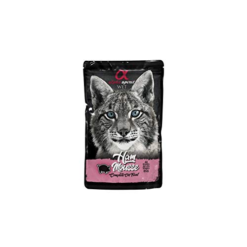 ALPHA SPIRIT Comida húmeda para Gato Pouch Mousse Jamon 24 Sobres x 85grs