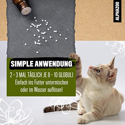 alphazoo Pánico-STOP Flores de Bach para perros y gatos 15ml, glóbulos contra el pánico y el miedo, tranquilizante natural Rescate para situaciones emergencia y estados de shock, mezcla de flores