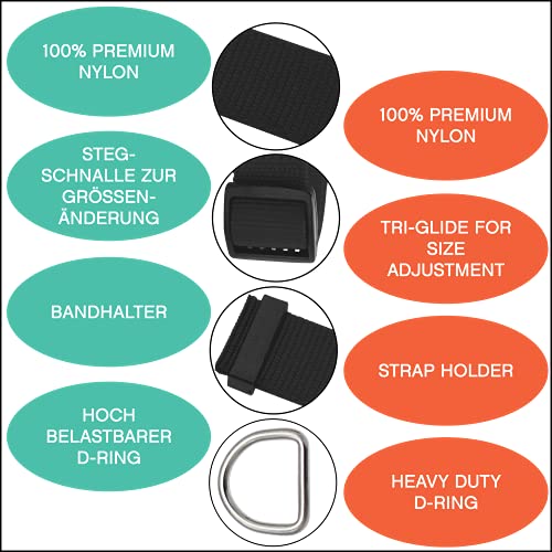 Amazon Brand - Umi - Collar de Perro, Ajustable, Nylon, para Perros pequeños y Grandes, Cachorros y Gatos, en Muchos Colores y Tallas Distintos, Negro, S
